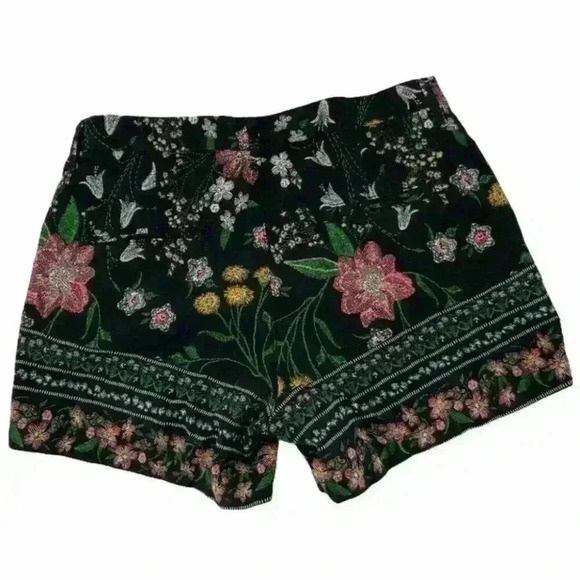 Old Navy Womens Multicolor Floral Print Flat Front Trouser Summer Shorts Size 8 - Picture 6 of 9